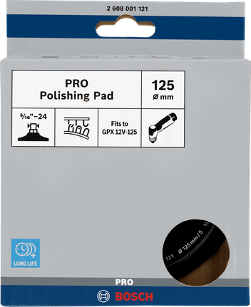 Bosch PRO poleerimispadi 125 mm GPX 12V-125 jaoks.